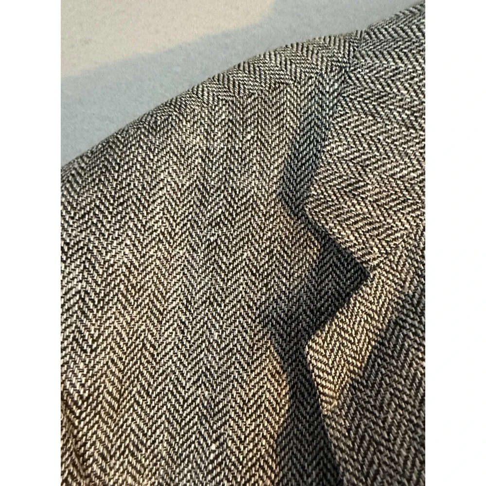 Stafford Blazer Sport Coat Mens 50L Gray Silk Herringbone Tweed Classic Jacket